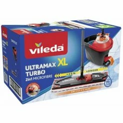 Vileda Ultramat Turbo XL Bodenwischer Komplett-Set XL Eimer Mit Powerschleuder