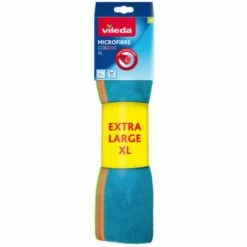 VILEDA 4er-Pack XL-Mikrofaser-Mehrzwecktücher, Farbig