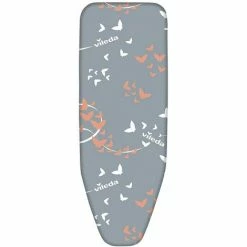 VILEDA Premium 2in1 Bügelbrettbezug, Bügelbretter Von 30╬45cm X 110╬130cm, Silber-Grau