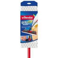 Vileda UltraMax Mop, Mikrofaser, Rot/Weiß, 7 X 14 X 105 Cm, 7 X 14 X 105 Cm